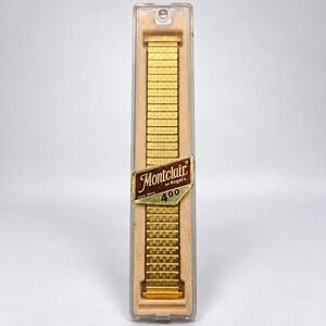 Vintage Montclair by Regal Gold Tone Expansion Watch Band Bracelet Hong Kong NOS